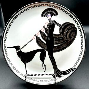 House of Erte - Symphony in Black - Art Deco Style Decorative Plate-Ltd Edition